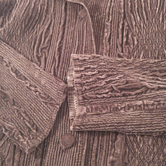 Rhonda Stark Brown Button Front Blazer Jacket M - Picture 3 of 5